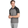 Team 365 Men's Sport Graphite/Black Command Snag-Protection Colorblock Polo