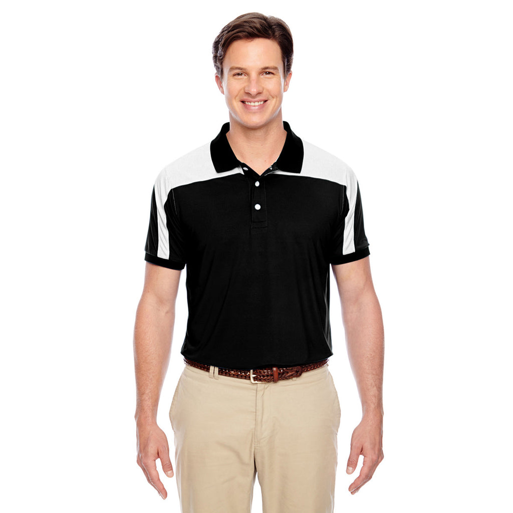 Team 365 Men's Black Victor Performance Polo