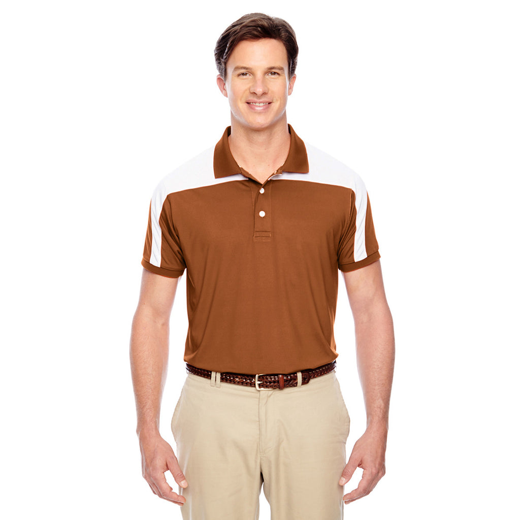 Team 365 Men's Sport Burnt Orange Victor Performance Polo