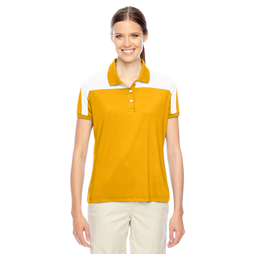 Team 365 Women's Sport Athletic Gold Victor Performance Polo