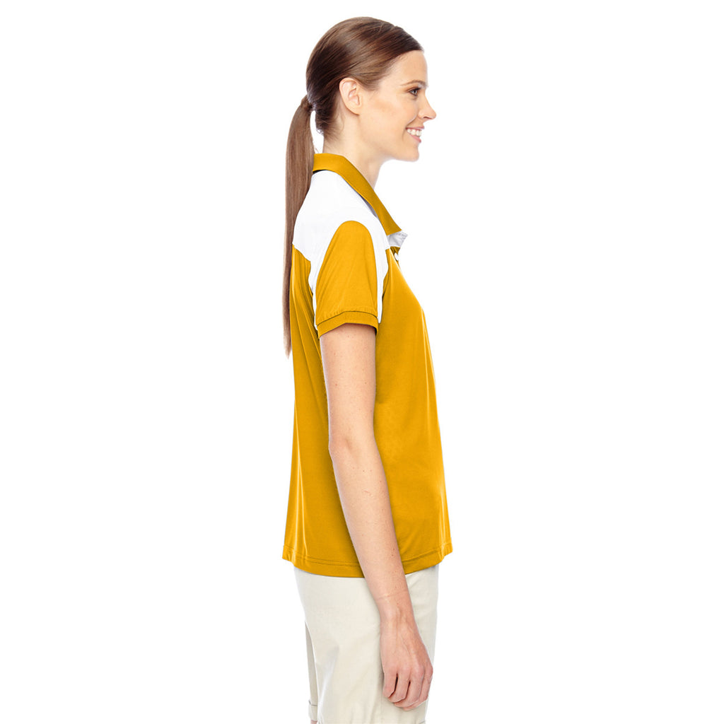 Team 365 Women's Sport Athletic Gold Victor Performance Polo