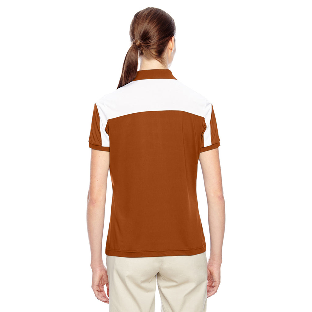 Team 365 Women's Sport Burnt Orange Victor Performance Polo