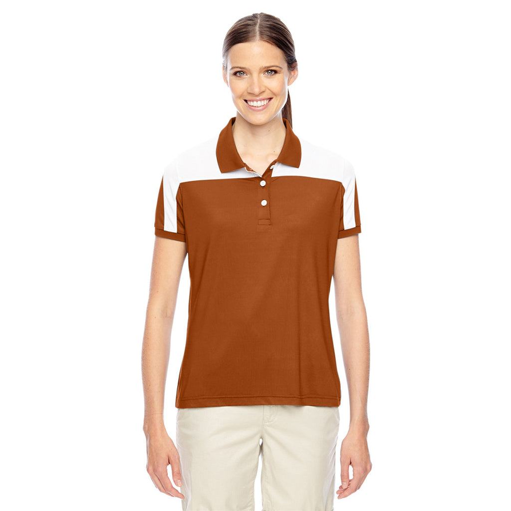 Team 365 Women's Sport Burnt Orange Victor Performance Polo