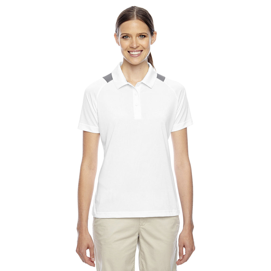 Team 365 Women's White Innovator Performance Polo