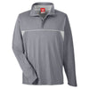 Team 365 Men's Athletic Heather Excel Melange Interlock Performance Quarter-zip Top