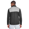 Team 365 Men's Dark Grey Heather Excel Melange Interlock Performance Quarter-zip Top