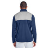 Team 365 Men's Sport Dark Navy Heather Excel Melange Interlock Performance Quarter-zip Top