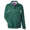 Team 365 Men's Sport Forest Heather Excel Melange Interlock Performance Quarter-zip Top