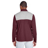 Team 365 Men's Sport Maroon Heather Excel Melange Interlock Performance Quarter-zip Top