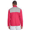 Team 365 Men's Sport Red Heather Excel Melange Interlock Performance Quarter-zip Top