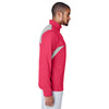 Team 365 Men's Sport Red Heather Excel Melange Interlock Performance Quarter-zip Top