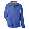 Team 365 Men's Sport Royal Heather Excel Melange Interlock Performance Quarter-zip Top