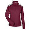 Team 365 Women's Sport Maroon Heather Excel Melange Interlock Performance Warm-up