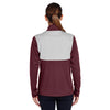 Team 365 Women's Sport Maroon Heather Excel Melange Interlock Performance Warm-up