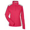 Team 365 Women's Sport Red Heather Excel Melange Interlock Performance Warm-up