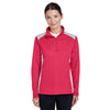 Team 365 Women's Sport Red Heather Excel Melange Interlock Performance Warm-up