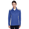 Team 365 Women's Sport Royal Heather Excel Melange Interlock Performance Warm-up