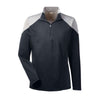 Team 365 Men's Black/Sport Graphite Command Colorblock Snag-Protection Quarter-Zip