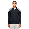 Team 365 Men's Black/Sport Graphite Command Colorblock Snag-Protection Quarter-Zip