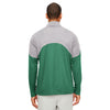 Team 365 Men's Sport Dark Green/Sport Graphite Command Colorblock Snag-Protection Quarter-Zip