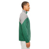 Team 365 Men's Sport Dark Green/Sport Graphite Command Colorblock Snag-Protection Quarter-Zip