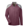 Team 365 Men's Sport Dark Maroon/Sport Graphite Command Colorblock Snag-Protection Quarter-Zip