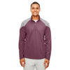 Team 365 Men's Sport Dark Maroon/Sport Graphite Command Colorblock Snag-Protection Quarter-Zip