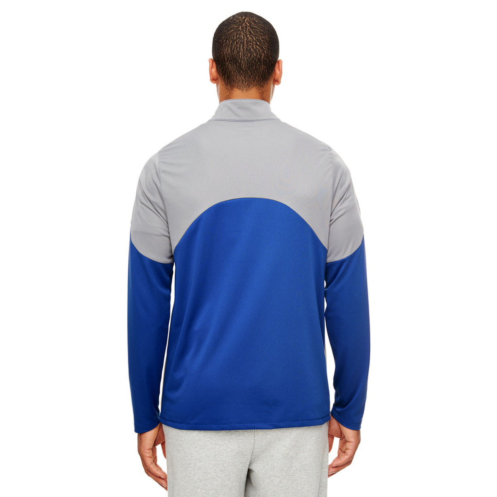 Team 365 Men's Sport Royal/Sport Graphite Command Colorblock Snag-Protection Quarter-Zip