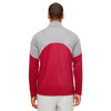 Team 365 Men's Sport Scarlet Red/Sport Graphite Command Colorblock Snag-Protection Quarter-Zip