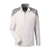 Team 365 Men's Sport Silver/Sport Graphite Command Colorblock Snag-Protection Quarter-Zip