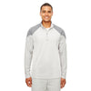 Team 365 Men's Sport Silver/Sport Graphite Command Colorblock Snag-Protection Quarter-Zip