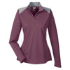 Team 365 Women's Sport Dark Maroon/Sport Graphite Command Colorblock Snag-Protection Quarter-Zip