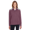 Team 365 Women's Sport Dark Maroon/Sport Graphite Command Colorblock Snag-Protection Quarter-Zip