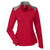 Team 365 Women's Sport Scarlet Red/Sport Graphite Command Colorblock Snag-Protection Quarter-Zip