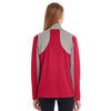 Team 365 Women's Sport Scarlet Red/Sport Graphite Command Colorblock Snag-Protection Quarter-Zip