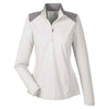 Team 365 Women's Sport Silver/Sport Graphite Command Colorblock Snag-Protection Quarter-Zip