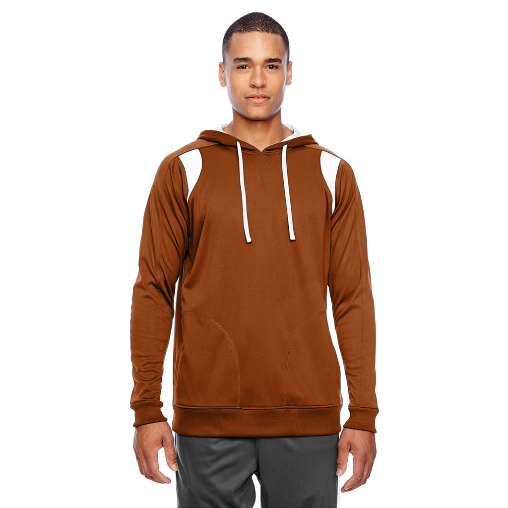 Team 365 Men's Sport Burnt Orange/White Elite Performance Hoodie