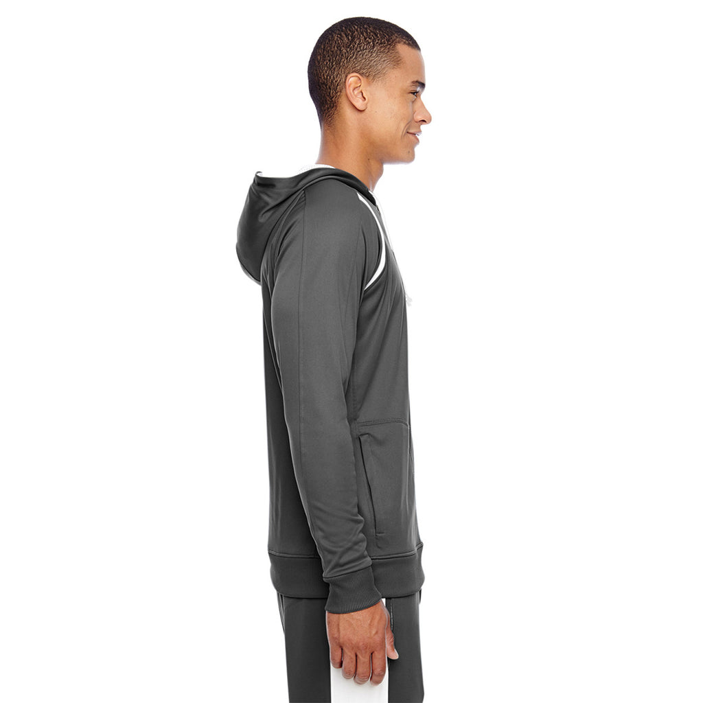 Team 365 Men's Sport Graphite/White Elite Performance Hoodie