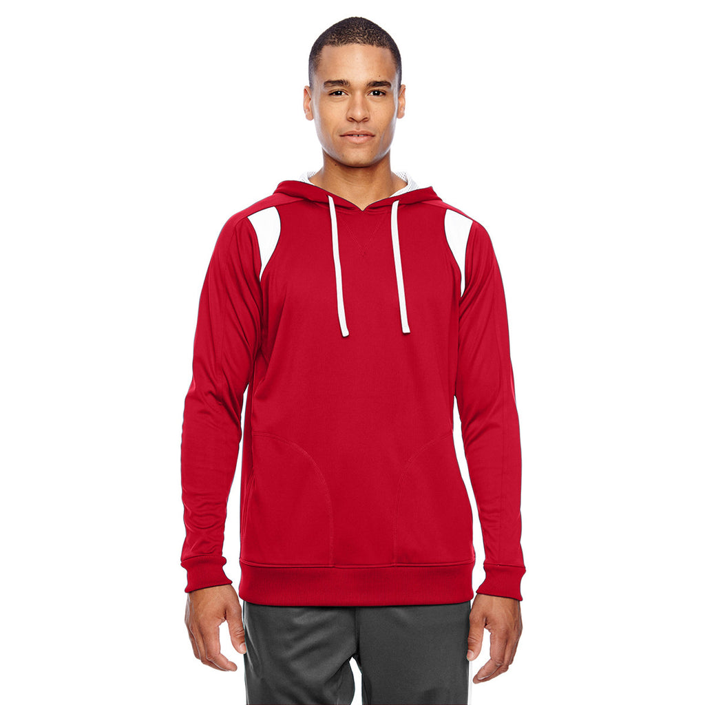 Team 365 Men's Sport Red/White Elite Performance Hoodie