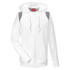 Team 365 Men's White/Sport Graphite Elite Performance Hoodie