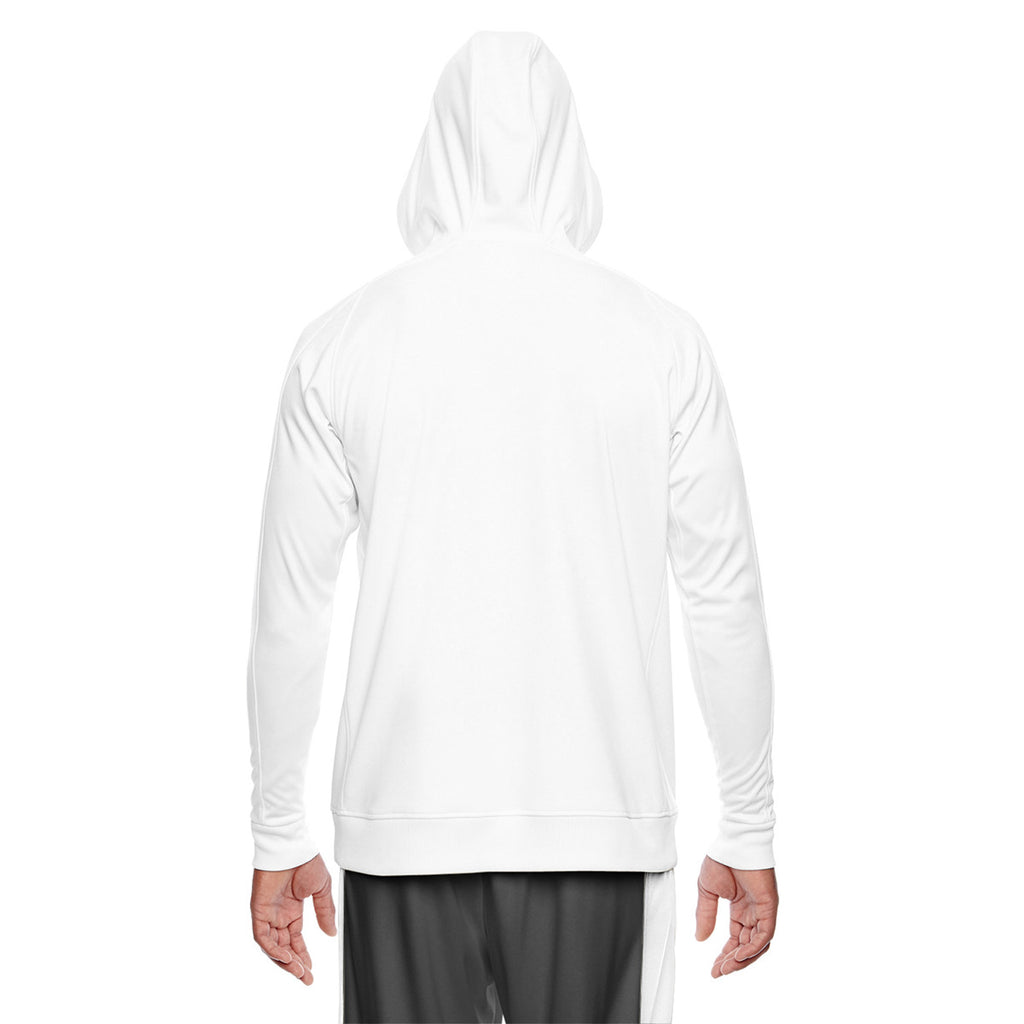 Team 365 Men's White/Sport Graphite Elite Performance Hoodie