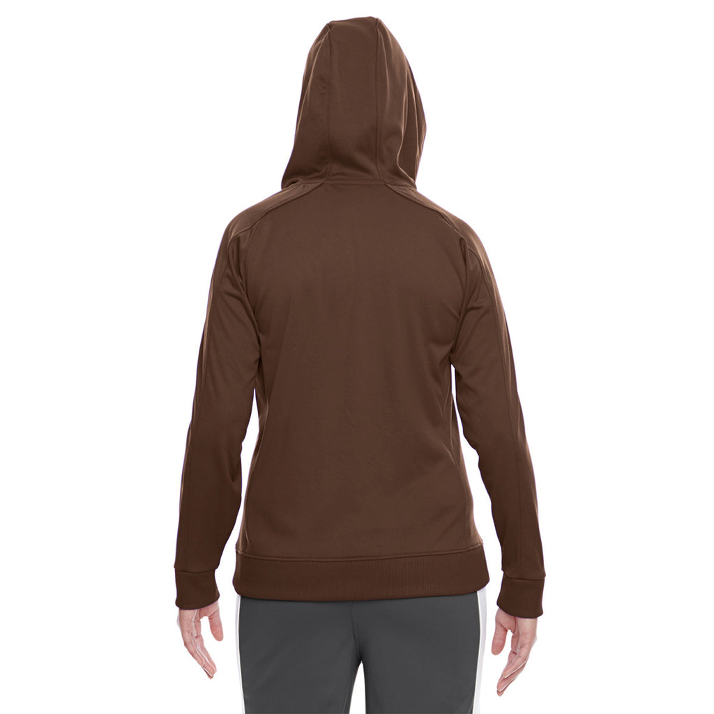 Team 365 Women's Sport Dark Brown Elite Performance Hoodie