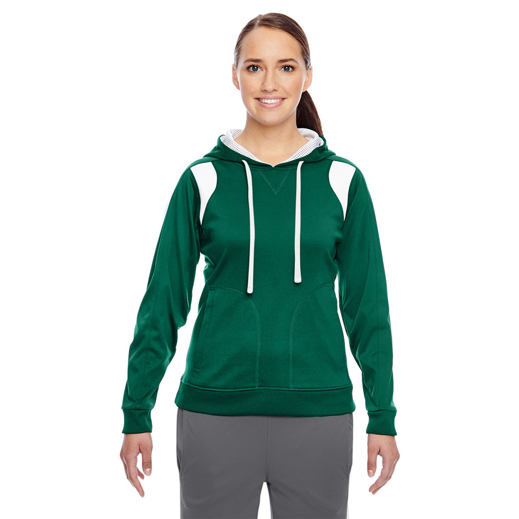 Team 365 Women's Sport Forest/White Elite Performance Hoodie