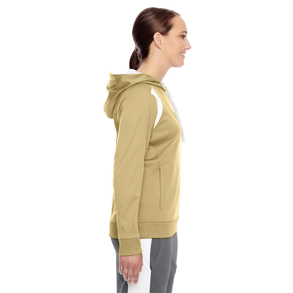 Team 365 Women's Sport Vegas Gold/White Elite Performance Hoodie