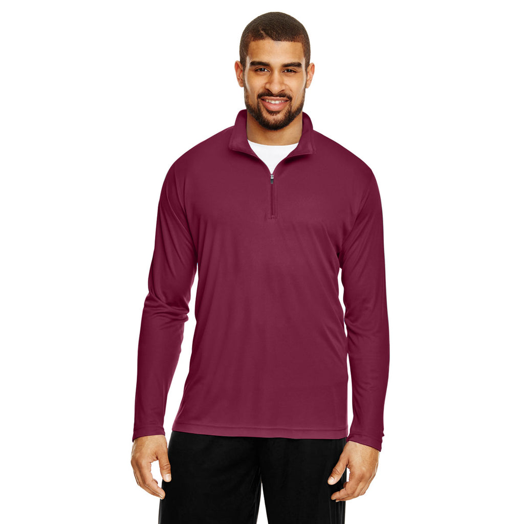 Team 365 Men's Sport Maroon Zone Performance Quarter-Zip