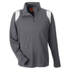 Team 365 Men's Sport Graphite/White Elite Performance Quarter-Zip