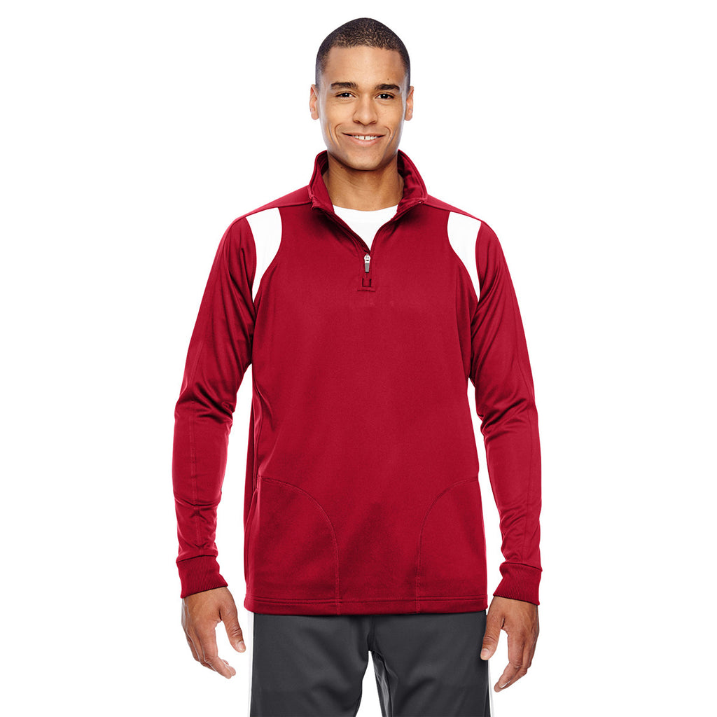 Team 365 Men's Sport Red/White Elite Performance Quarter-Zip