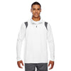 Team 365 Men's White/Sport Graphite Elite Performance Quarter-Zip