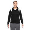 Team 365 Women's Black/White Elite Performance Quarter-Zip