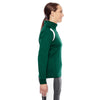 Team 365 Women's Sport Forest/White Elite Performance Quarter-Zip